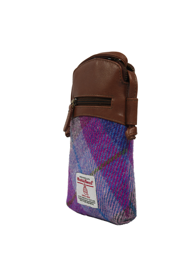 Harris Tweed Barvas Bag A0114 (Brown Leather)