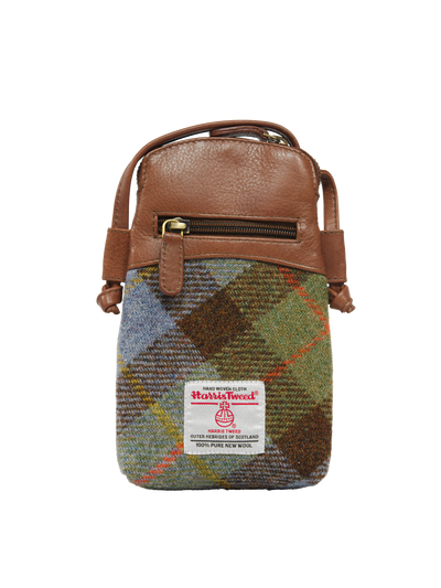 Harris Tweed Barvas Bag A017 (Brown Leather)