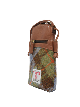 Harris Tweed Barvas Bag A017 (Brown Leather)