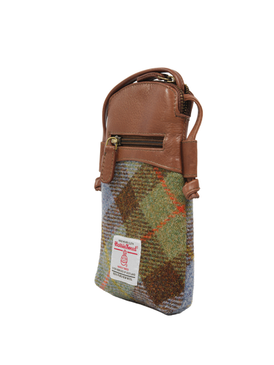 Harris Tweed Barvas Bag A017 (Brown Leather)