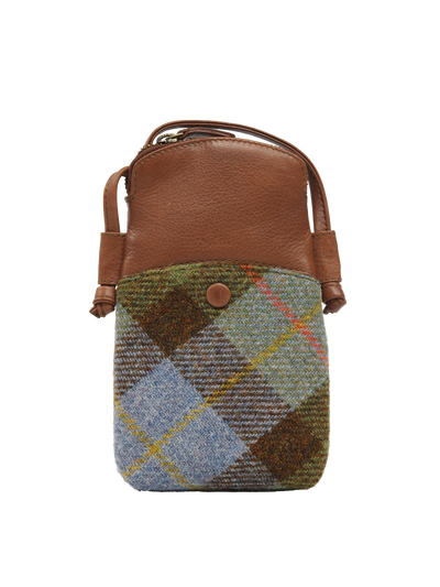 Harris Tweed Barvas Bag A017 (Brown Leather)