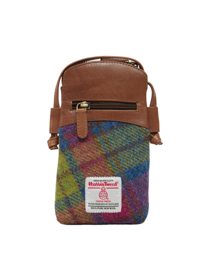 Harris Tweed Barvas Bag A0195 (Brown Leather)
