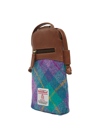 Harris Tweed Barvas Bag A0222 (C) (Brown Leather)