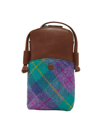 Harris Tweed Barvas Bag A0222 (C) (Brown Leather)