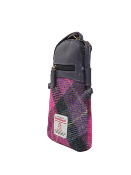 Harris Tweed Barvas Bag A0257 (Bluebell Leather)