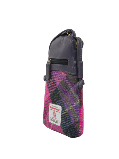 Harris Tweed Barvas Bag A0257 (Bluebell Leather)