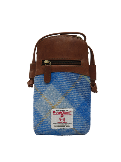 Harris Tweed Barvas Bag A069 (Brown Leather)