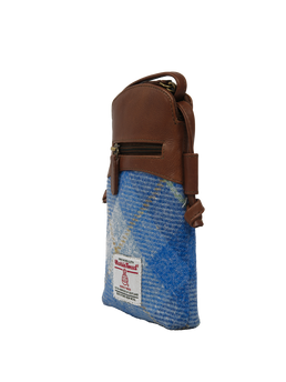 Harris Tweed Barvas Bag A069 (Brown Leather)