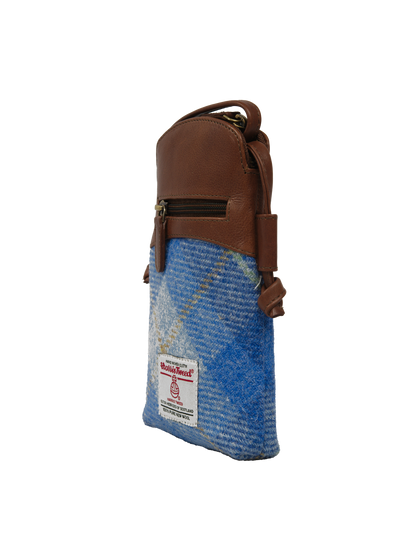 Harris Tweed Barvas Bag A069 (Brown Leather)