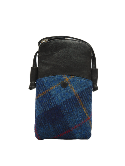 Harris Tweed Barvas Bag A075 (Black Leather)