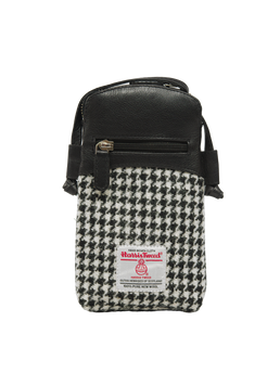 Harris Tweed Barvas Bag H063 (Black Leather)