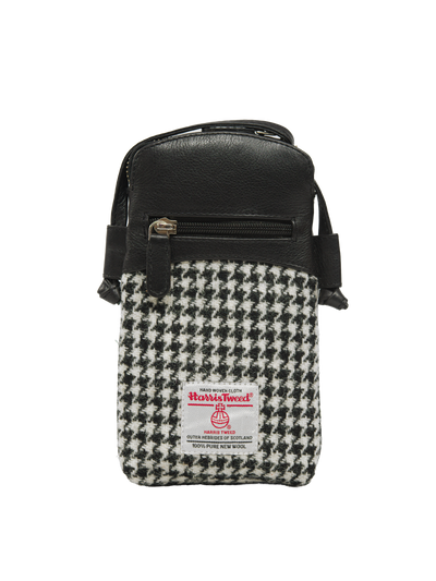 Harris Tweed Barvas Bag H063 (Black Leather)
