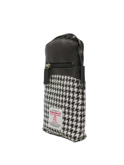 Harris Tweed Barvas Bag H063 (Black Leather)