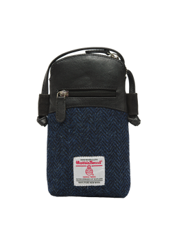 Harris Tweed Barvas Bag HB104 (Black Leather)