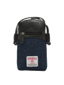Harris Tweed Barvas Bag - HB104 (Black Leather)