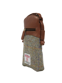 Harris Tweed Barvas Bag HB107 (Brown Leather)