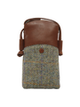 Harris Tweed Barvas Bag HB107 (Brown Leather)