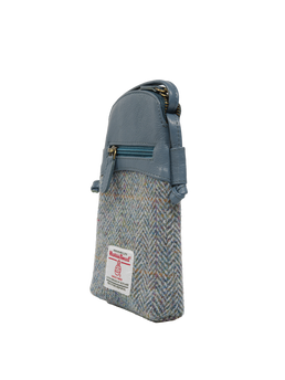 Harris Tweed Barvas Bag HB132 (Blue Leather)