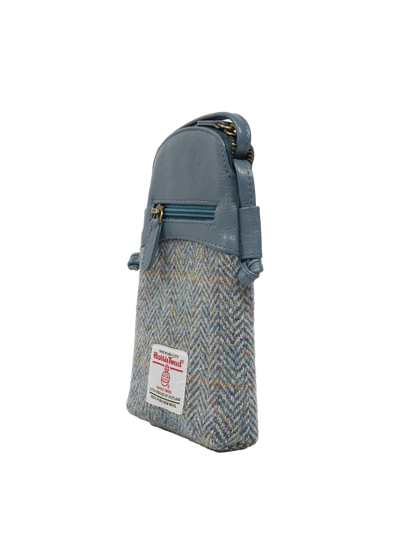 Harris Tweed Barvas Bag HB132 (Blue Leather)