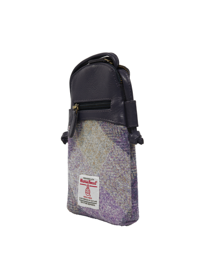 Harris Tweed Barvas Bag HB156 (Bluebell Leather)