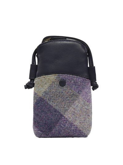 Harris Tweed Barvas Bag HB156 (Bluebell Leather)