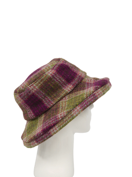Harris Tweed Ladies Brimmed Hat - Heather Check (GA)