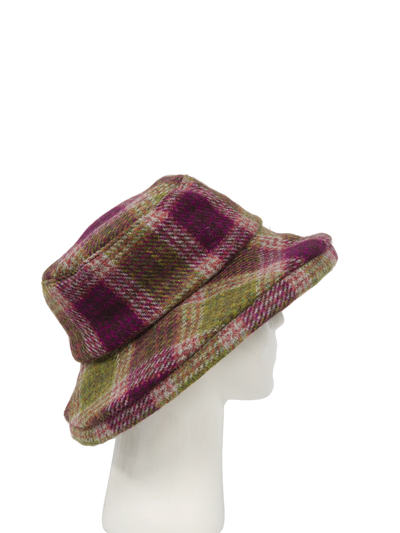 Harris Tweed Ladies Brimmed Hat - Heather Check (GA)