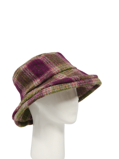 Harris Tweed Ladies Brimmed Hat - Heather Check (GA)