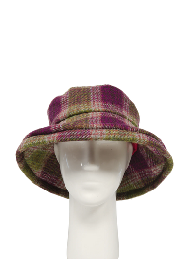 Harris Tweed Ladies Brimmed Hat - Heather Check (GA)