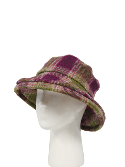 Harris Tweed Ladies Brimmed Hat - Heather Check (GA)