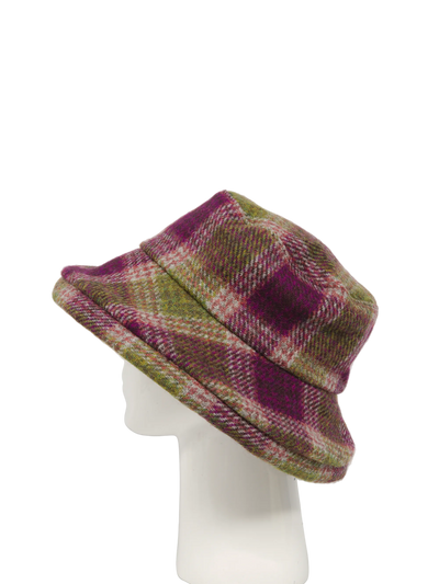 Harris Tweed Ladies Brimmed Hat - Heather Check (GA)