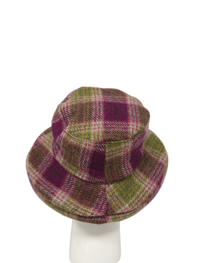 Harris Tweed Ladies Brimmed Hat - Heather Check (GA)