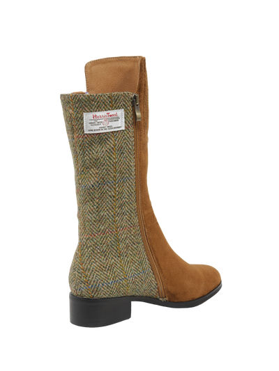 Harris Tweed Brodie Calf Length Boots HB55