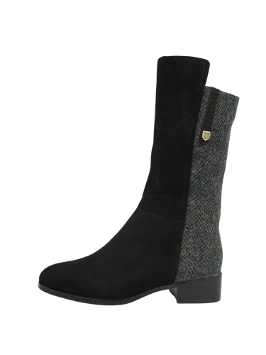 Harris Tweed Brodie Calf Length Boots - HB85