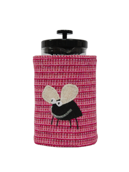 Harris Tweed Cafetiere Cosy Raspberry Check (Midge)