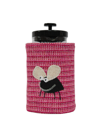 Harris Tweed Cafetiere Cosy Raspberry Check (Midge)