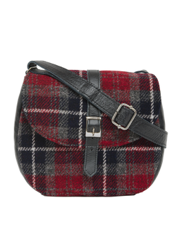 Harris Tweed Catriona Bag A0214 (Black Leather)