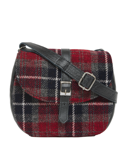 Harris Tweed Catriona Bag - A0214 (Black Leather)