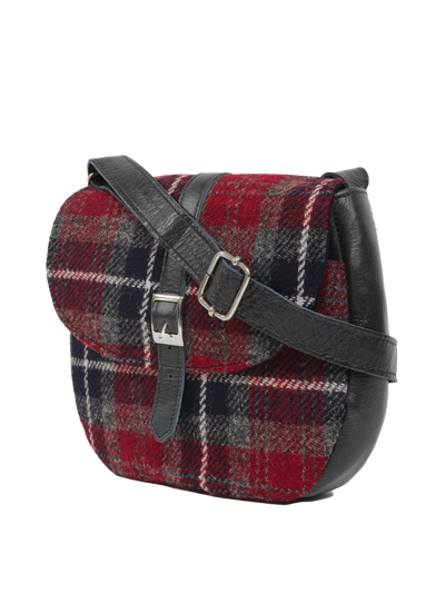 Harris Tweed Catriona Bag - A0214 (Black Leather)