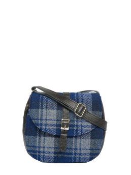 Harris Tweed Catriona Bag - A0237 (Black Leather)