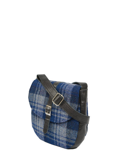 Harris Tweed Catriona Bag - A0237 (Black Leather)