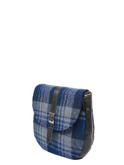 Harris Tweed Catriona Bag - A0237 (Black Leather)