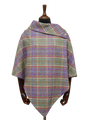 Harris Tweed Ladies Celtic Cape Lilac/Green Multi Check