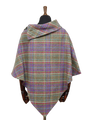Harris Tweed Ladies Celtic Cape Lilac/Green Multi Check