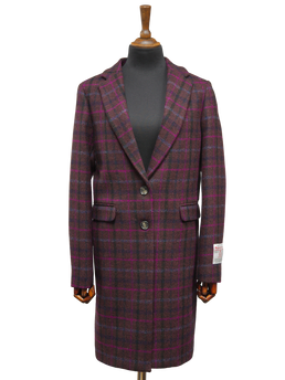 Harris Tweed Christine Coat Plum/Magenta Multi