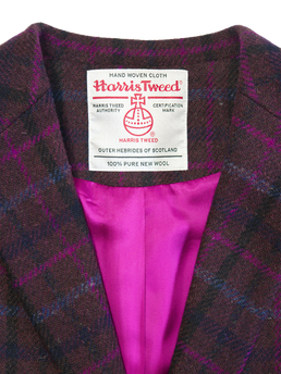 Harris Tweed Christine Coat Plum/Magenta Multi