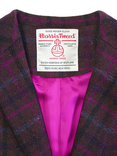 Harris Tweed Christine Coat Plum/Magenta Multi
