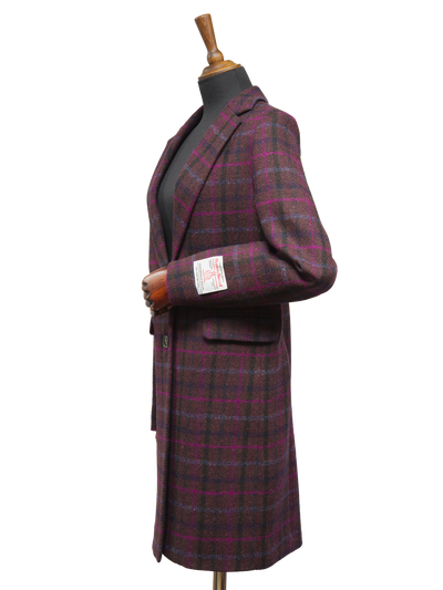 Harris Tweed Christine Coat Plum/Magenta Multi