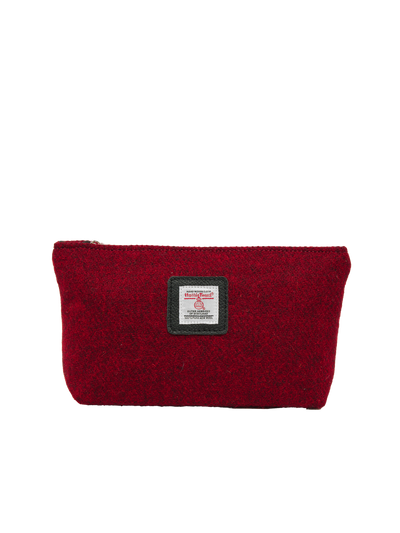 Harris Tweed Cosmetic Bag - 211 (Brown Leather)