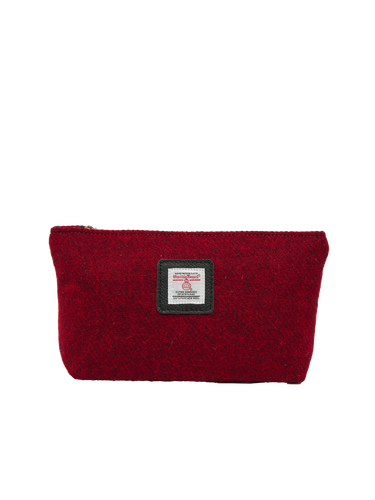 Harris Tweed Cosmetic Bag - 211 (Brown Leather)
